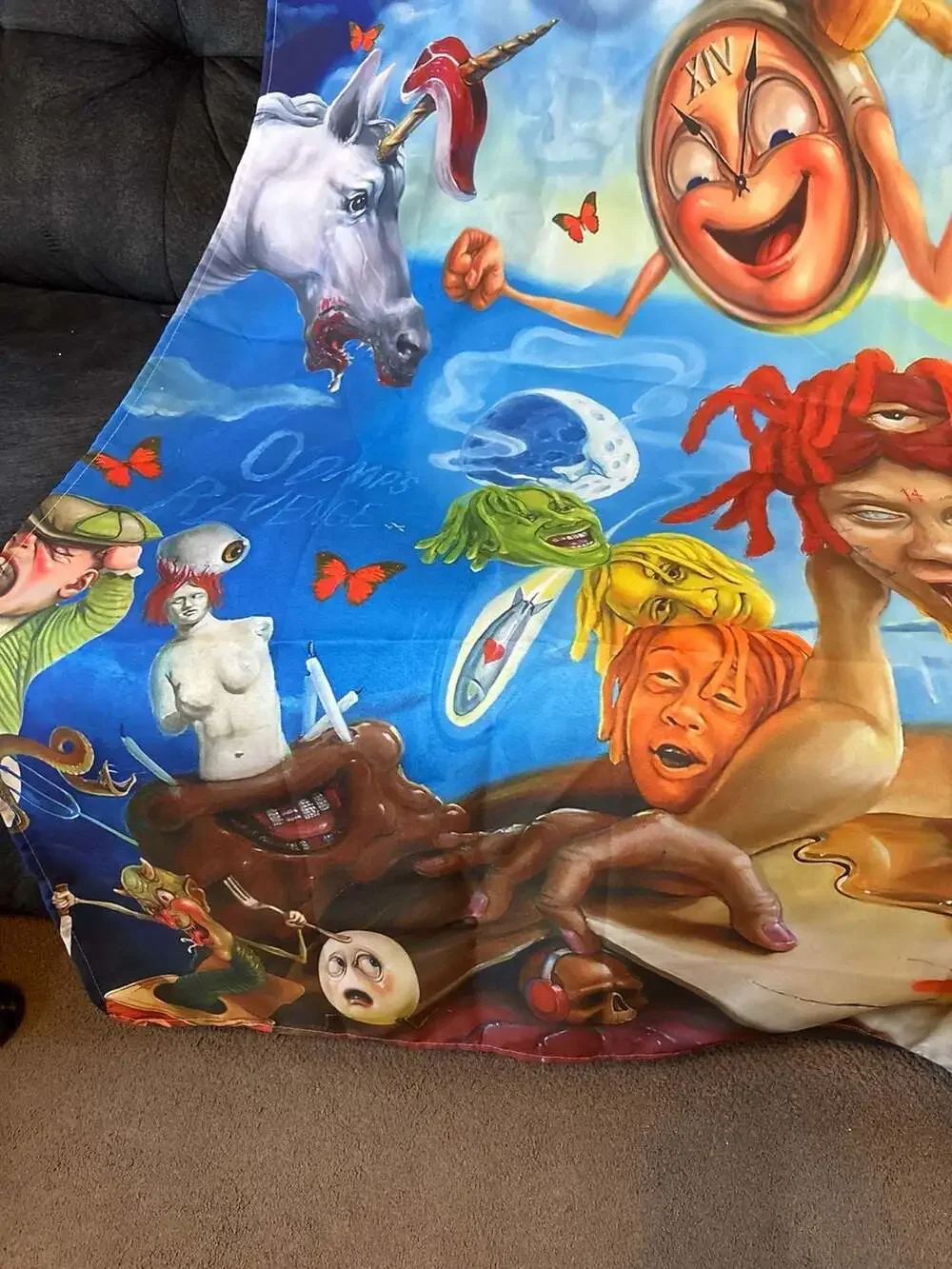 Trippk Red Life's a Trip tapestry 50x60